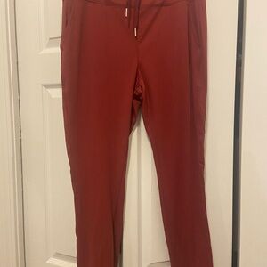 High-Rise Pull-On Leggings in Deep Rust